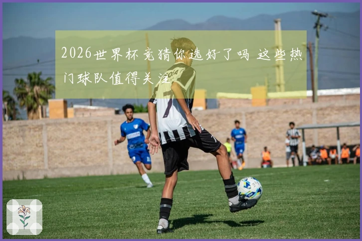 2026世界杯竞猜你选好了吗 这些热门球队值得关注